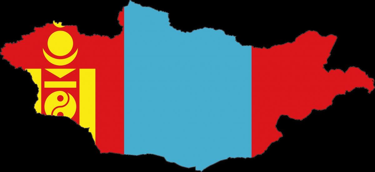 bản đồ của Mông cổ cờ