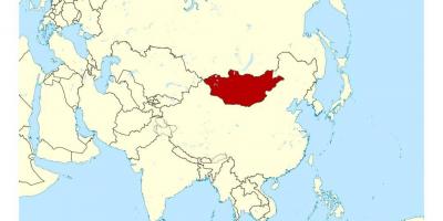 Vị trí của Mông cổ trong bản đồ thế giới