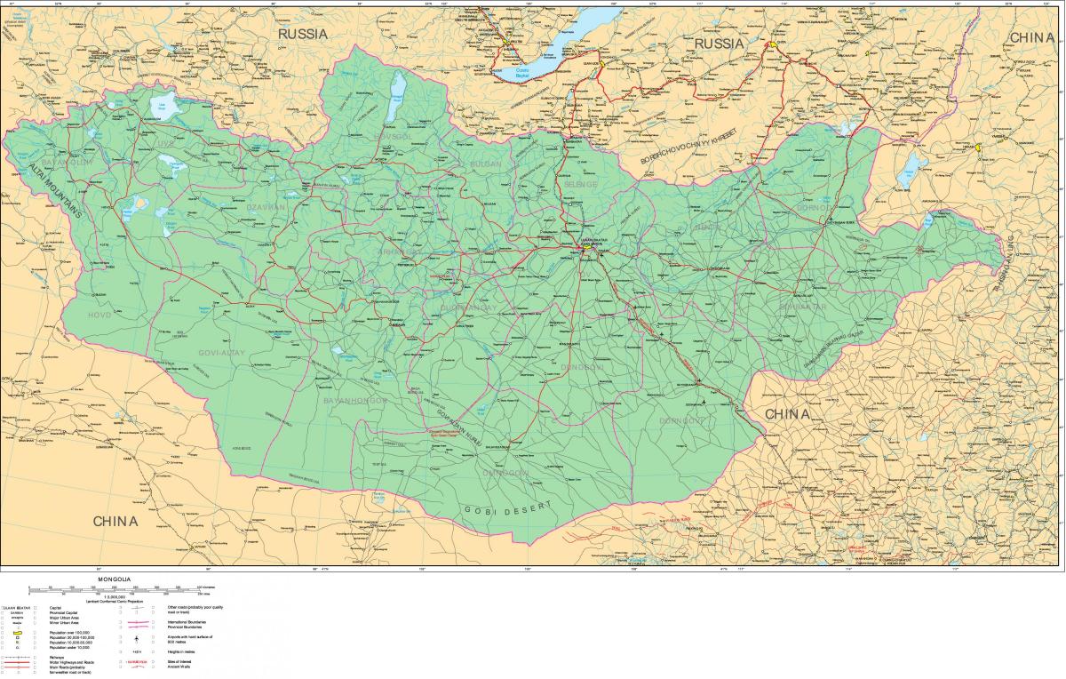bản đồ của Mông cổ đường