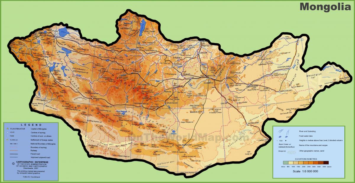 Mông cổ vị trí bản đồ