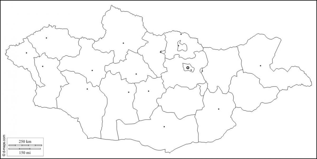 bản đồ trắng của Mongolia