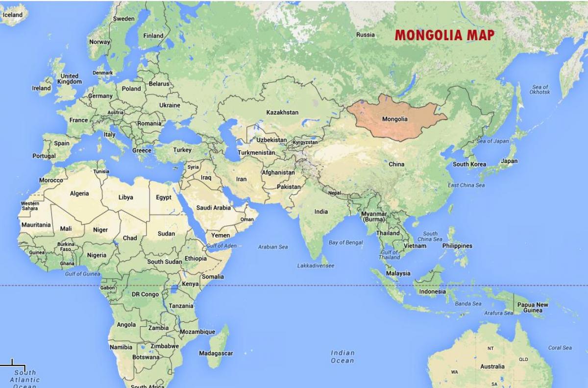 bản đồ thế giới đang ở Mongolia