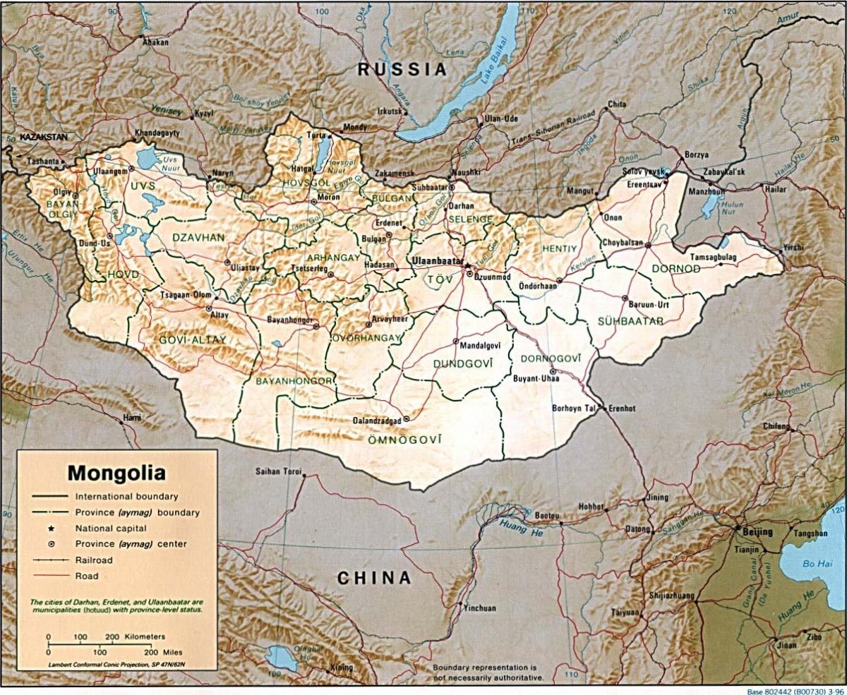 Mông cổ địa lý bản đồ