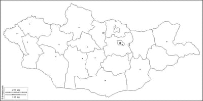 Bản đồ trắng của Mongolia