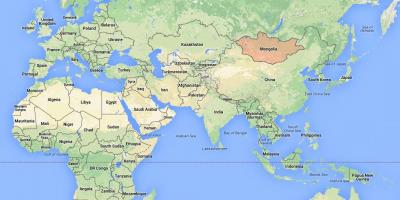 Bản đồ thế giới đang ở Mongolia